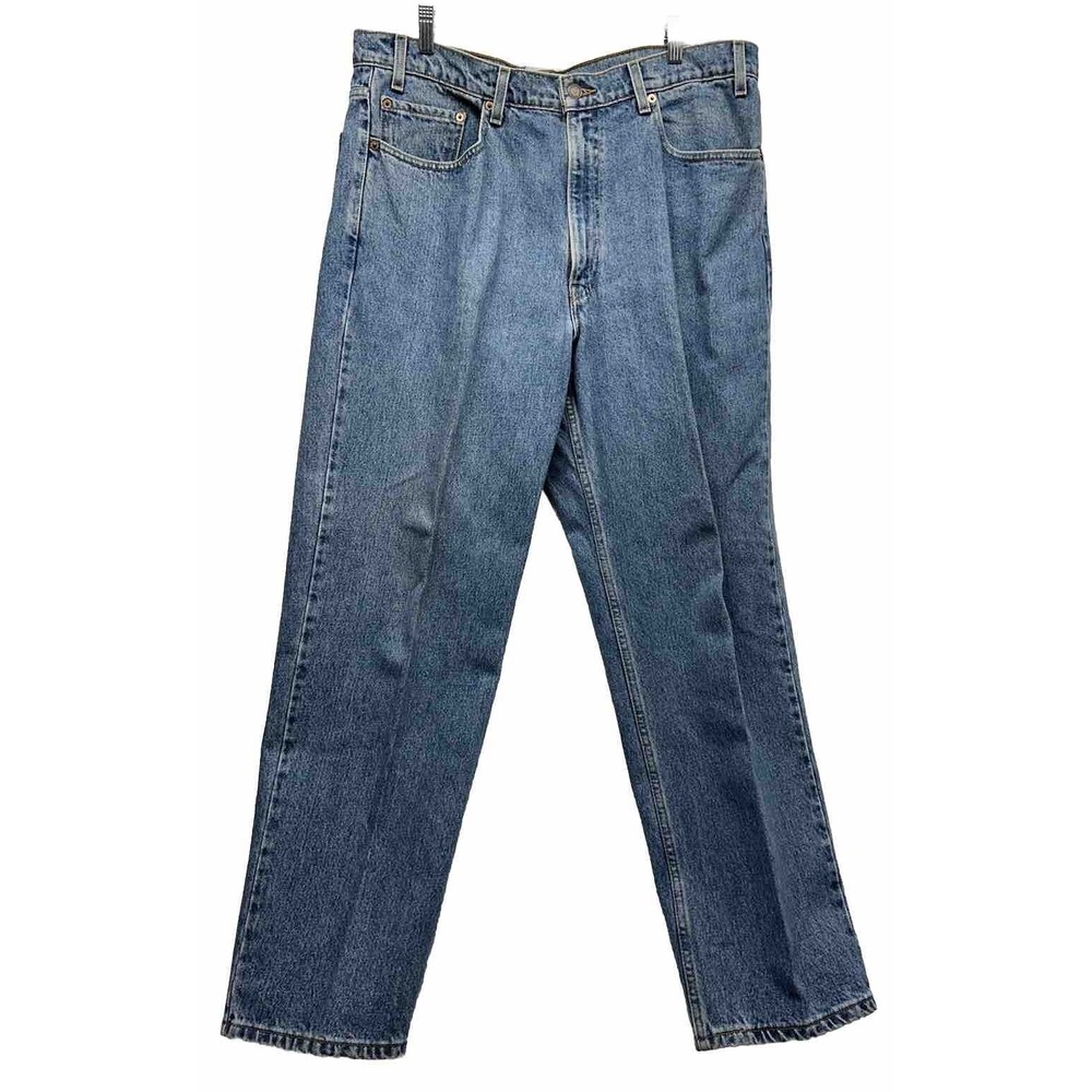 Levis Mens Size 38X30 Meas 38X31 Bue Denim 550 Vintage Relaxed Fit Jeans (J12)